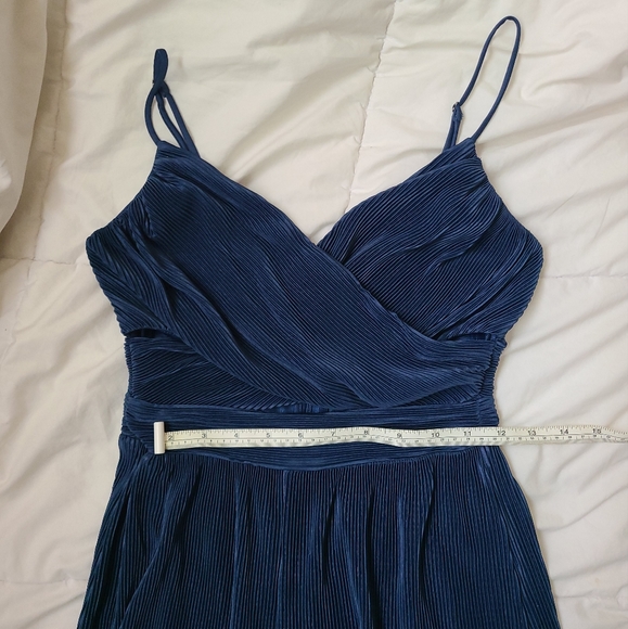 Astr Blue Ribbed Cut Out Jumpsuit - Picture 14 of 15